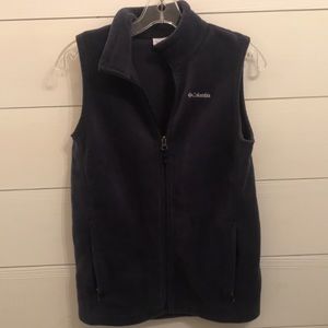 Columbia fleece zip vest.